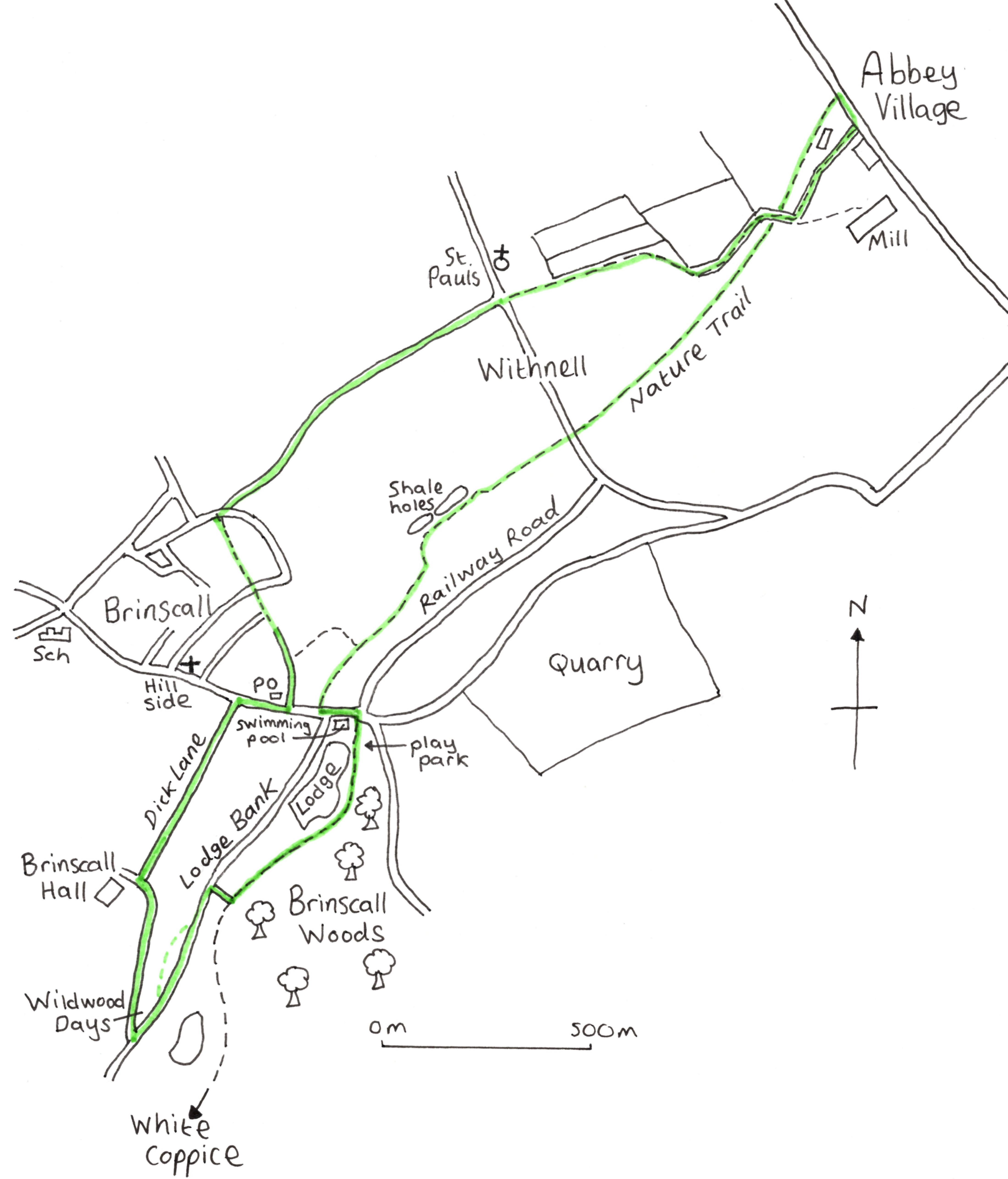 Map of Jubilee footpath